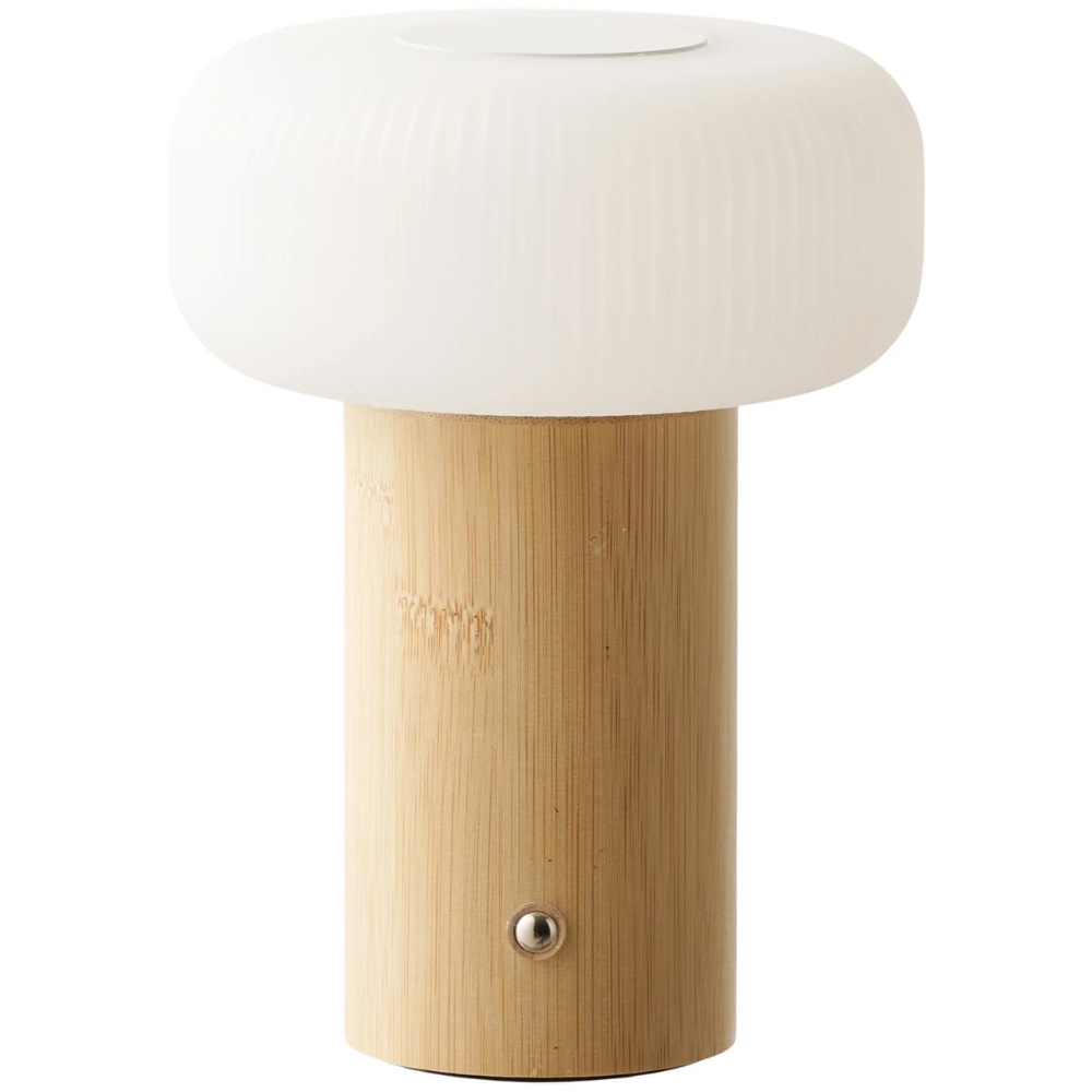 Nordic Living Bambusová nabíjecí stolní LED lampa Taffo Nordic Living