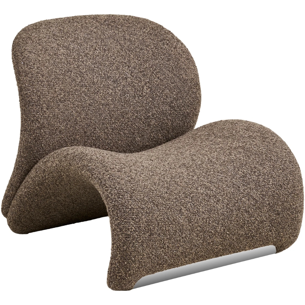 Nordic Living Hnědé čalouněné lounge křeslo Sonia Nordic Living