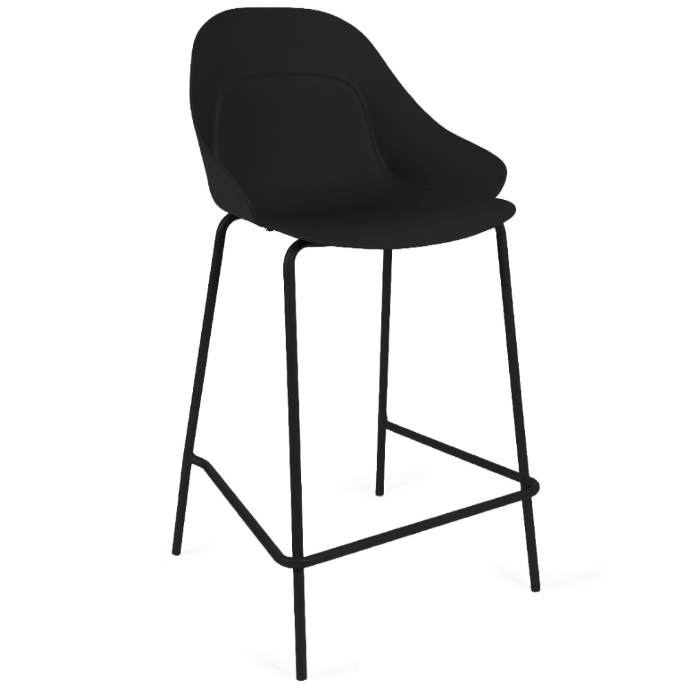 Somcasa Černá plastová barová židle Toby 67 cm Somcasa