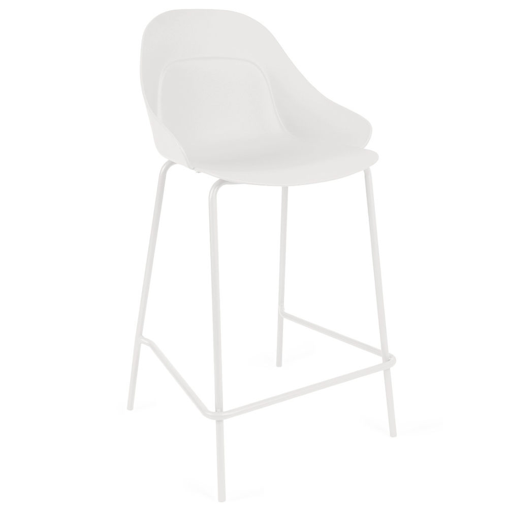 Somcasa Bílá plastová barová židle Toby 67 cm Somcasa