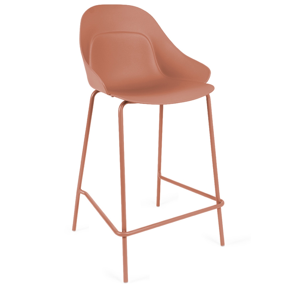 Somcasa Terakotová plastová barová židle Toby 67 cm Somcasa