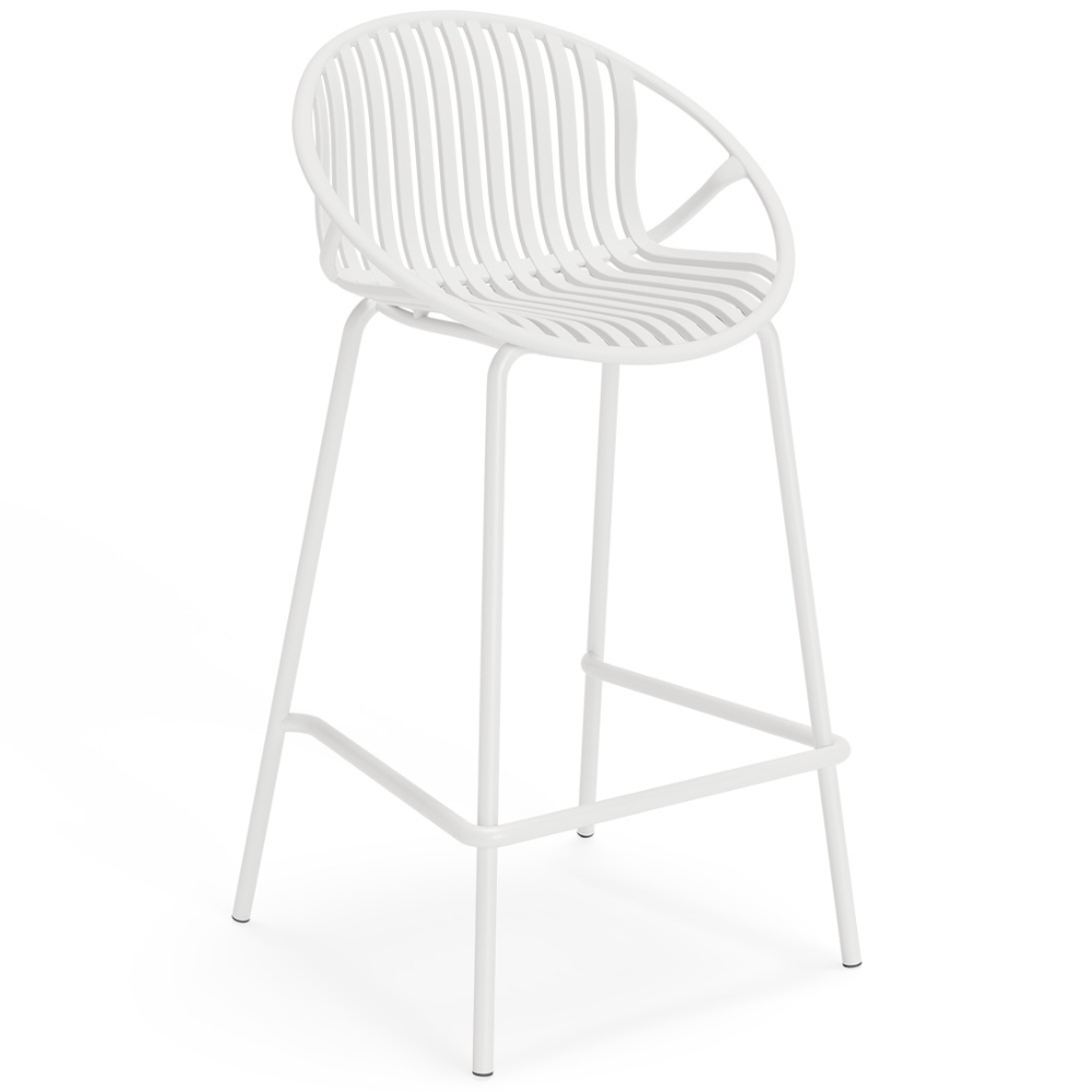 Somcasa Bílá plastová barová židle Tristan 64 cm Somcasa