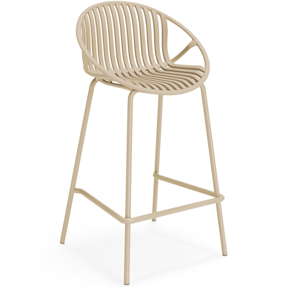 Somcasa Béžová plastová barová židle Tristan 64 cm Somcasa