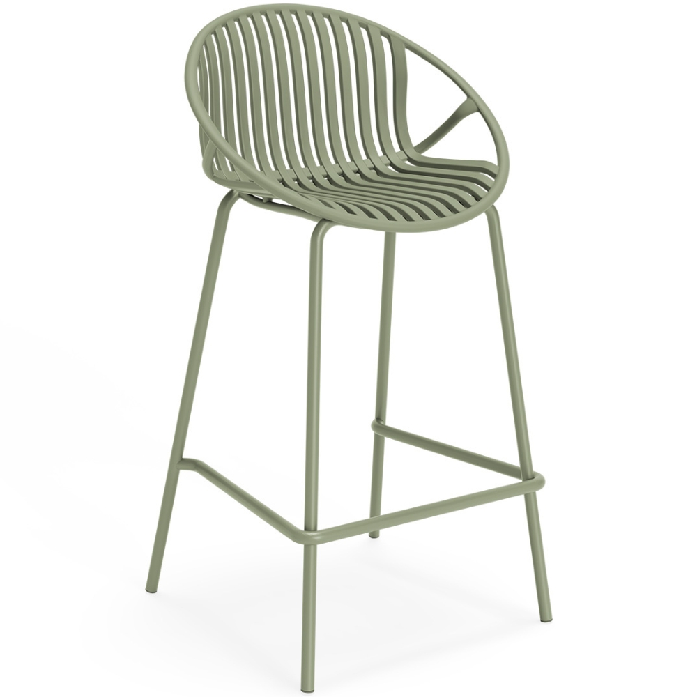 Somcasa Zelená plastová barová židle Tristan 64 cm Somcasa