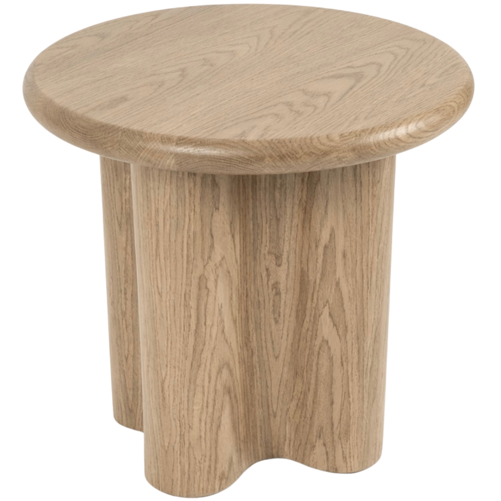 Somcasa Dubový odkládací stolek Mateo ø 50 cm Somcasa
