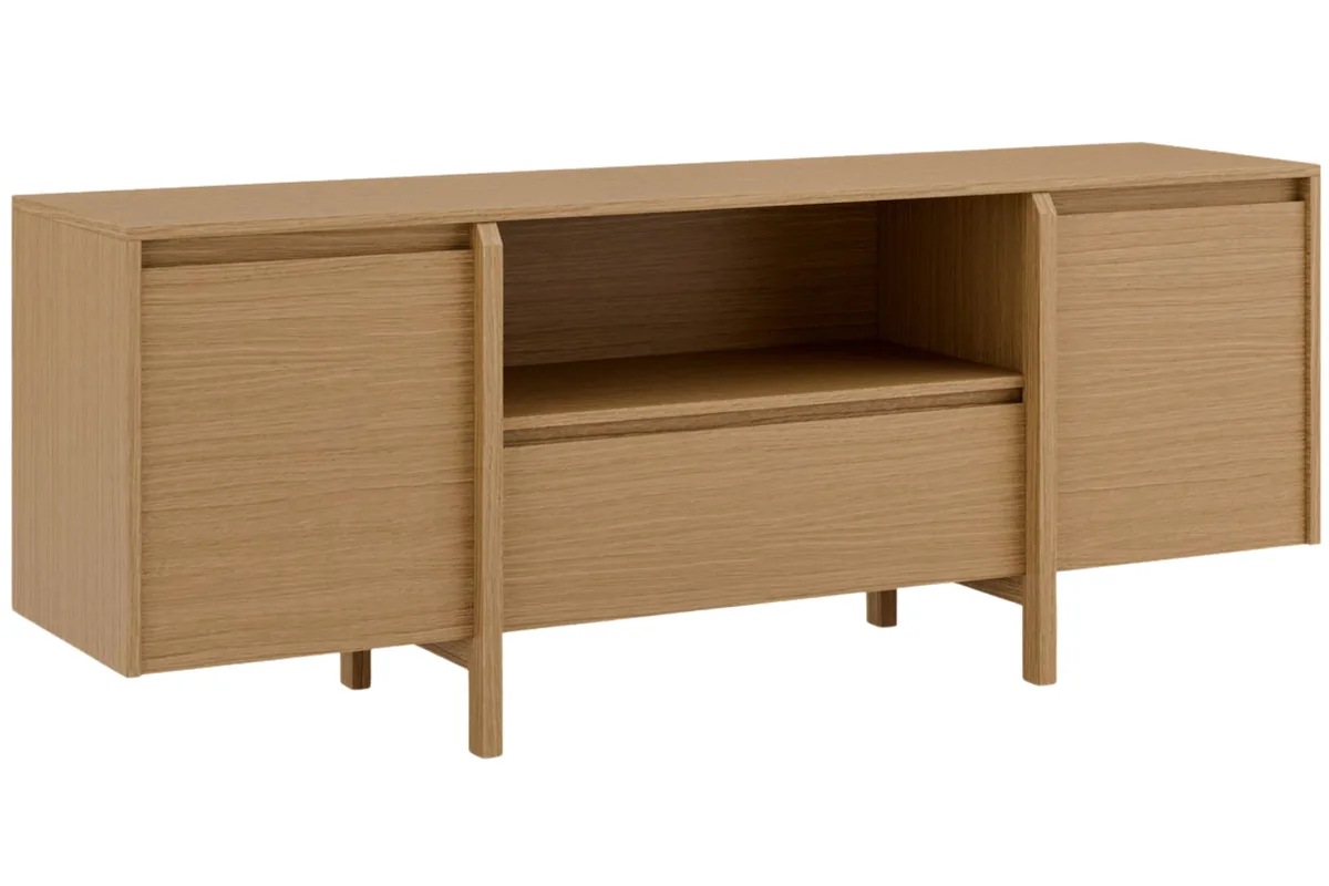Somcasa Dubový TV stolek Pacific 160 x 43 cm se zásuvkou