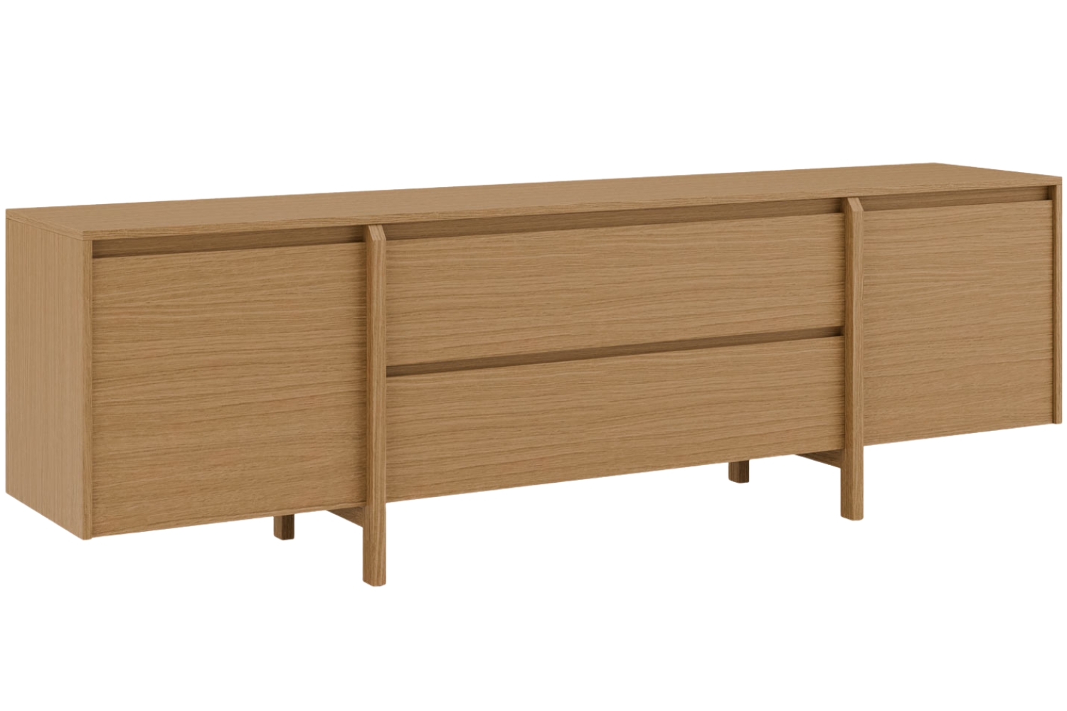 Somcasa Dubový TV stolek Pacific 200 x 43 cm se zásuvkami Somcasa