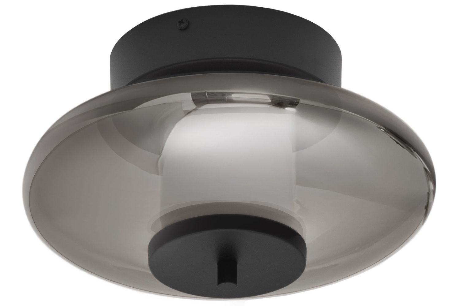 Nova Luce Kouřově šedé skleněné stropní LED světlo Ballet 26 cm Nova Luce