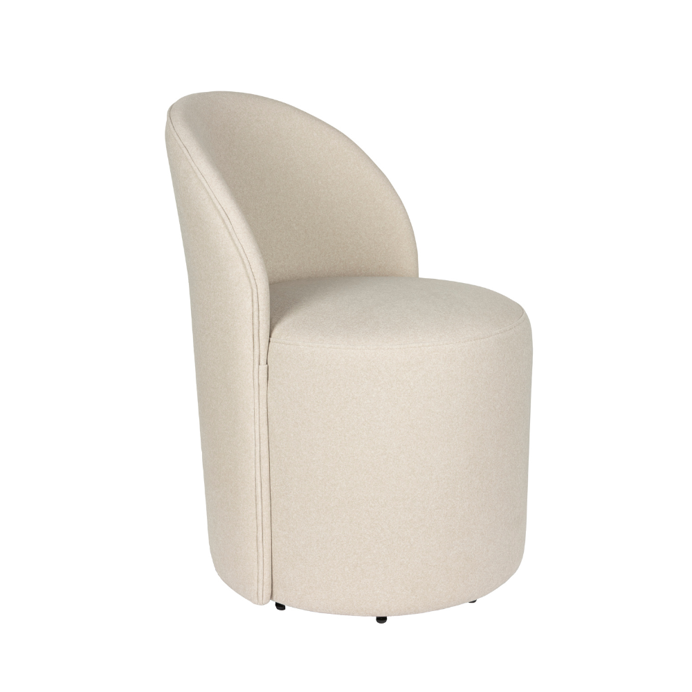 Zuiver Béžové sametové lounge křeslo PLUSH Zuiver