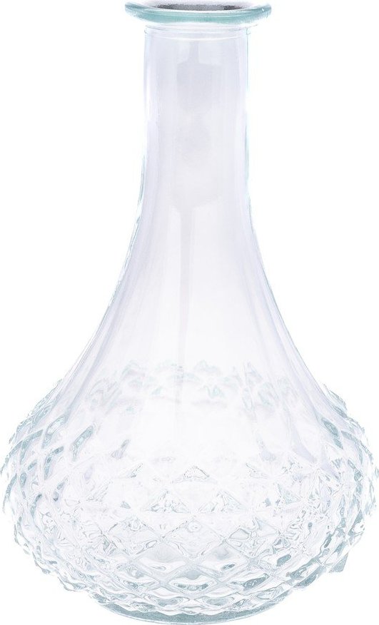 Krémová skleněná váza (výška 21 cm) – Dakls Dakls