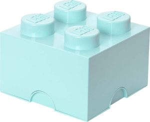 Světle modr&yacute; &uacute;ložn&yacute; box čtverec LEGO&reg; LEGO