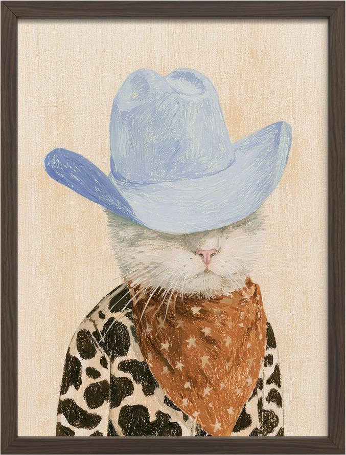 Tištěný obraz s rámem 30x40 cm Howdy Cat – Styler Styler