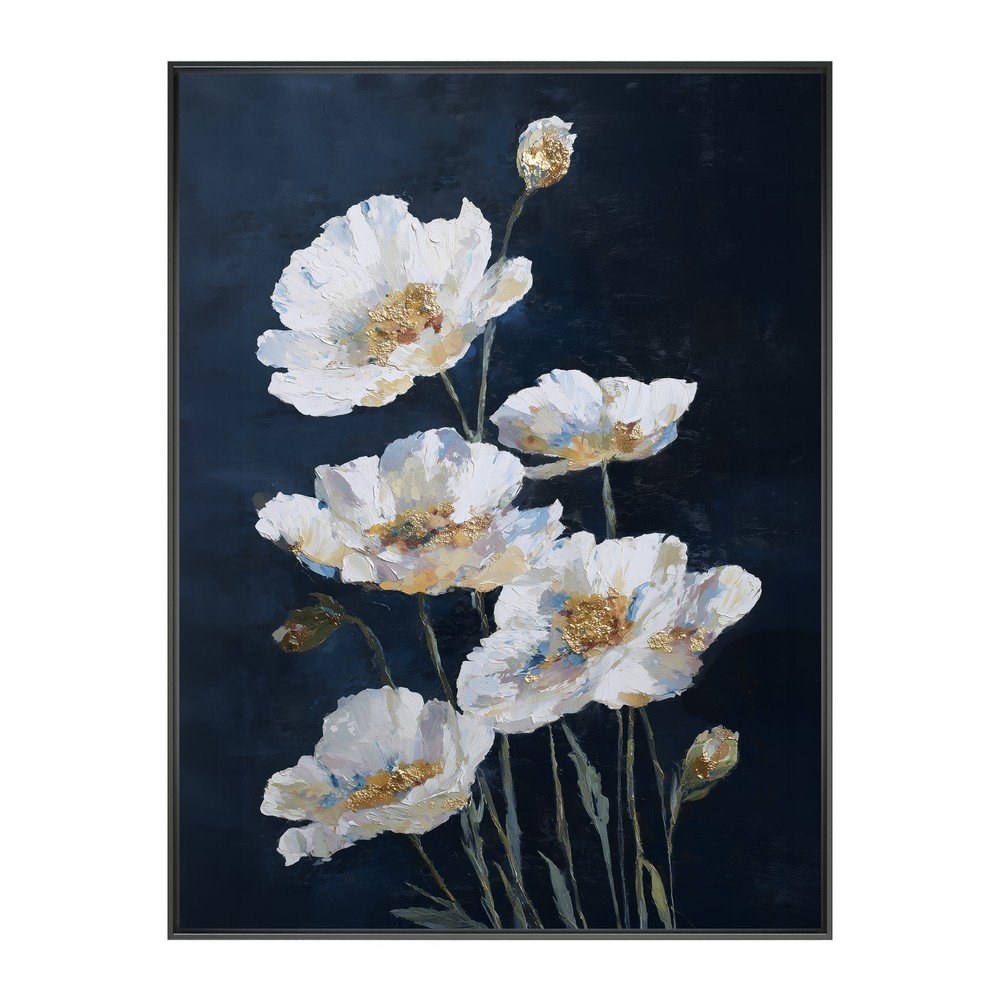 Tištěný obraz s rámem 60x80 cm White Poppies – Styler Styler