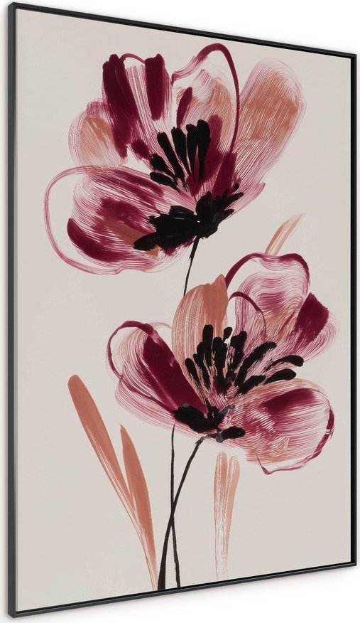 Tištěný obraz s rámem/na plátně 70x100 cm Burgundy Blooms – Styler Styler