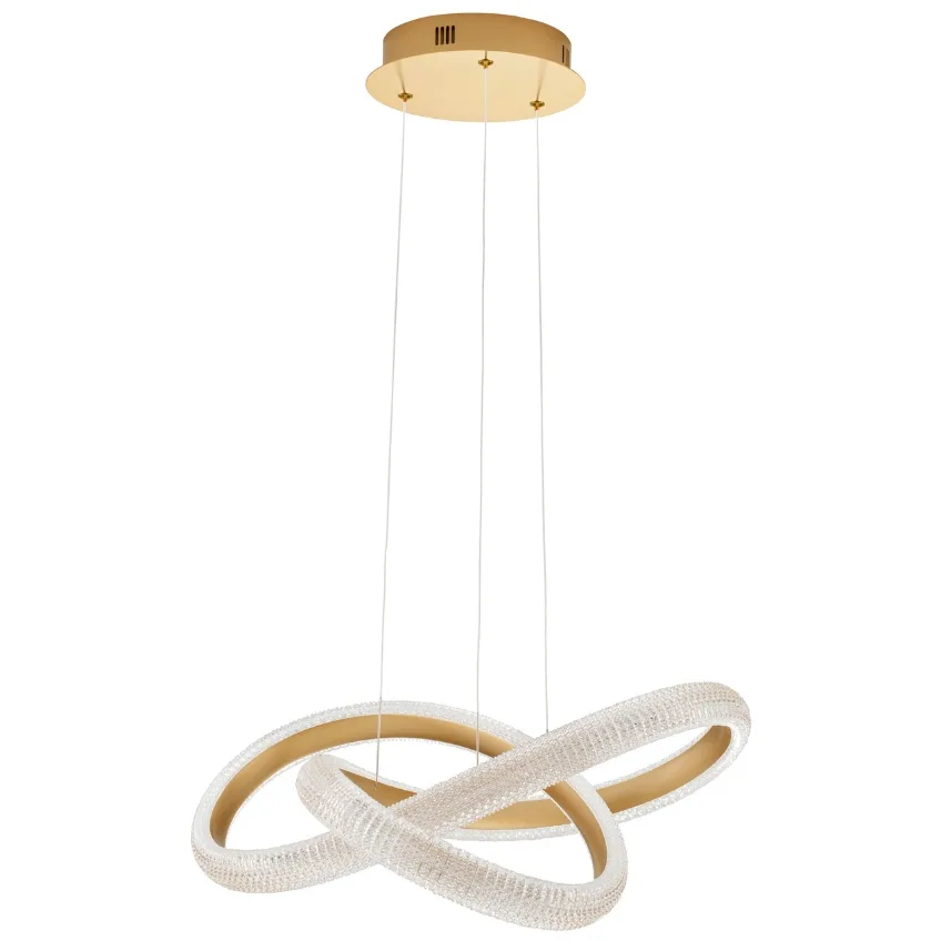 Zlaté závěsné LED světlo Nova Luce Medora 53 cm
