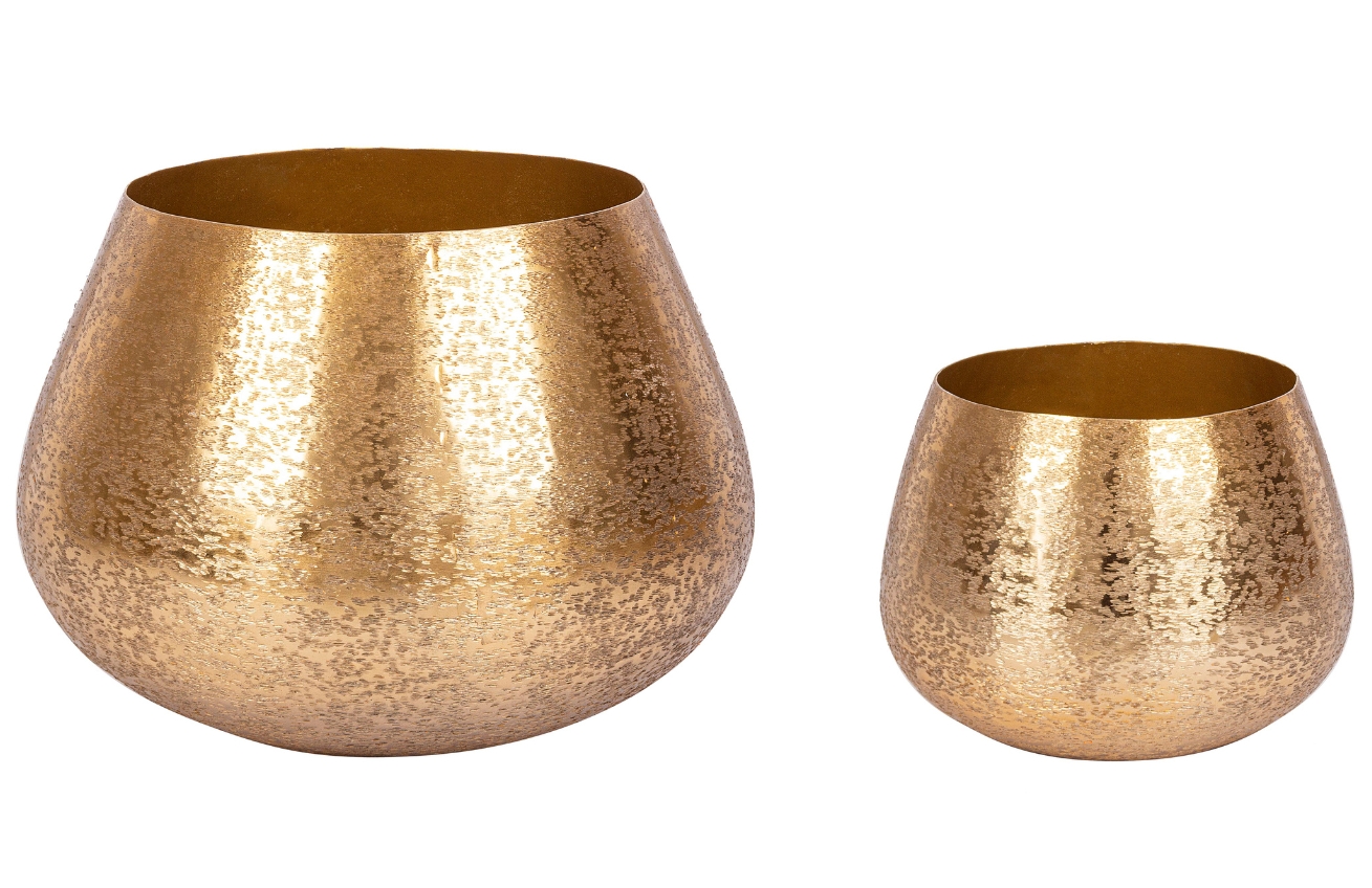 Bizzotto Set kovových květináčů Varanasi Ø 30/43 cm Bizzotto