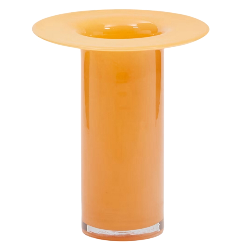 Oranžová skleněná váza Kave Home Kelse 25 cm Kave Home