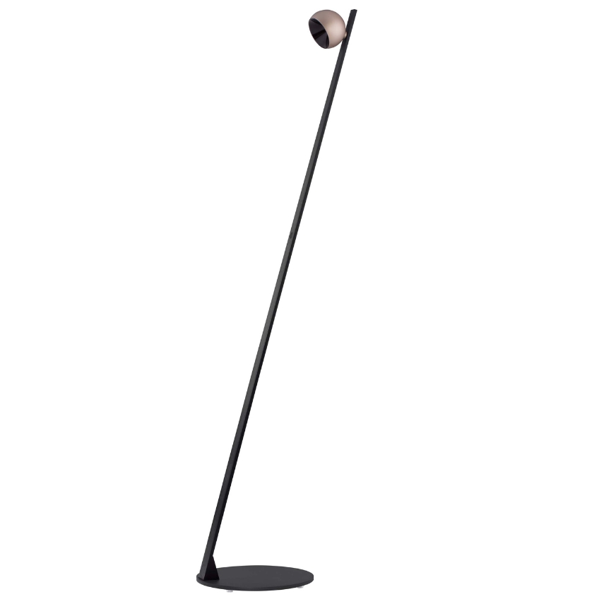 Černo-měděná stojací LED lampa Nova Luce Lusa 147 cm Nova Luce