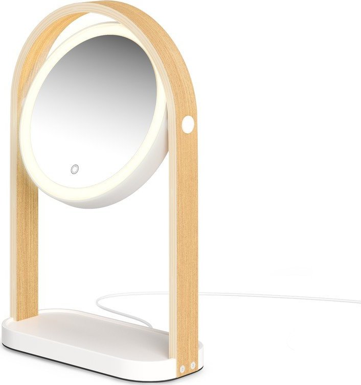 Kosmetické zrcadlo s dřevěným rámem (zvětšení 10x) 12x38 cm Bellwood – Umbra Umbra