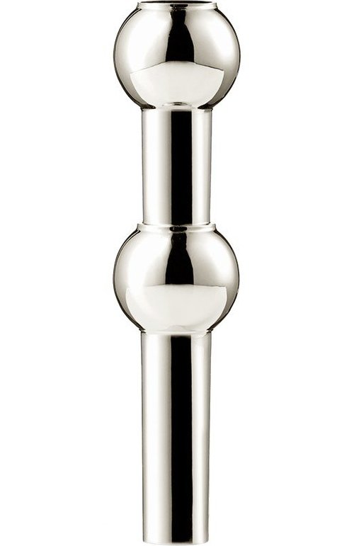 Kovová váza v leskle stříbrné barvě (výška 10 cm) Nagel – STOFF Nagel Stoff Nagel