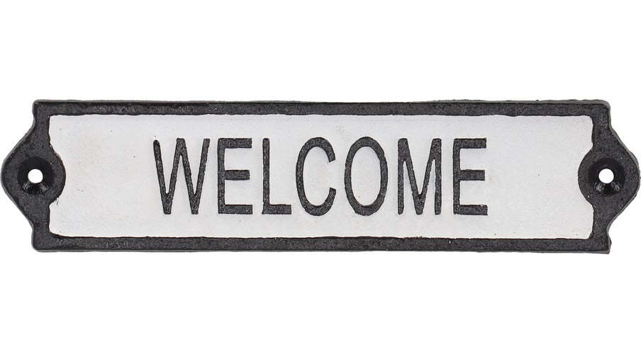 Litinová cedule 21x5 cm Welcome – Esschert Design Esschert Design