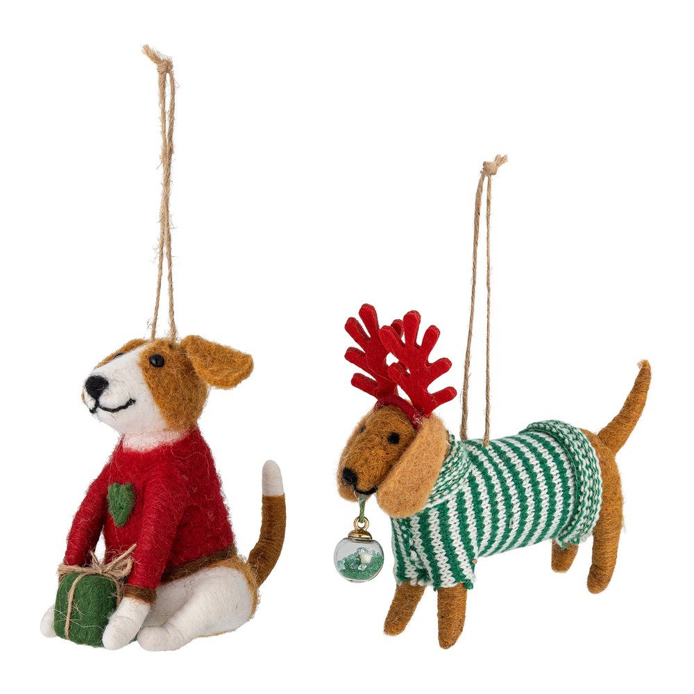 Textilní vánoční ozdoby v sadě 2 ks 12 cm Monty – Bloomingville Bloomingville
