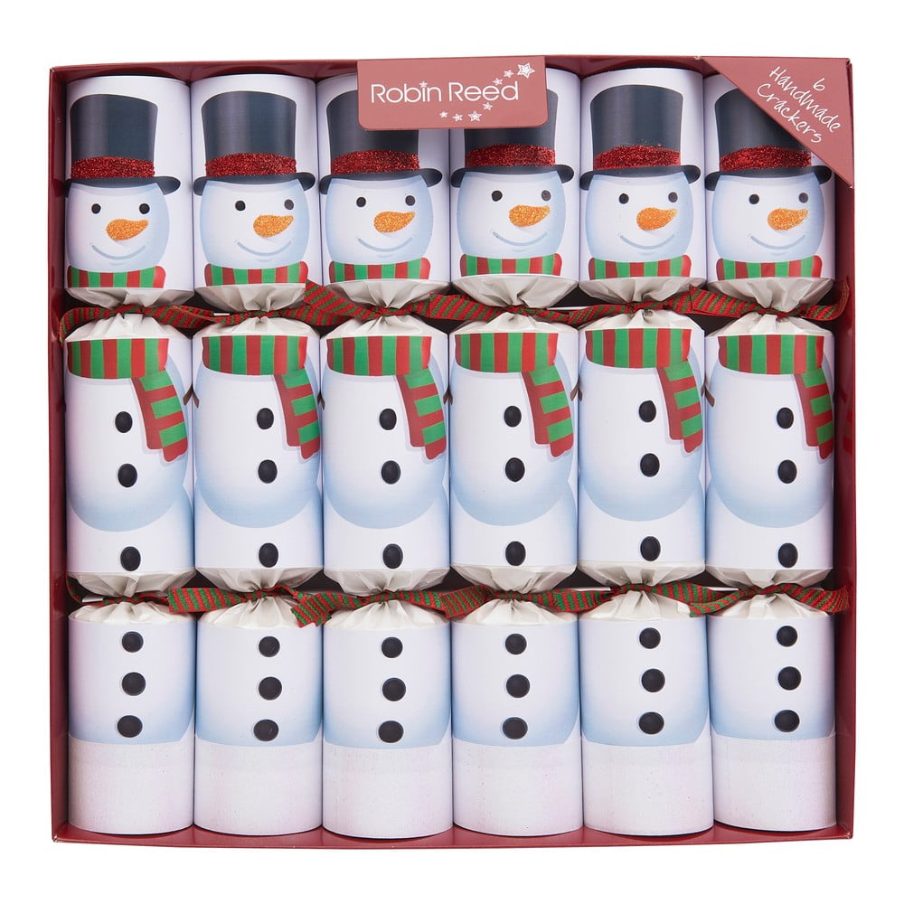 Vánoční crackery v sadě 6 ks Racing Snowman - Robin Reed Robin Reed
