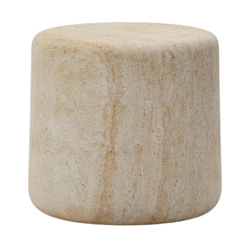 Kave Home Béžový cementový zahradní stolek Drasi 46 cm Kave Home
