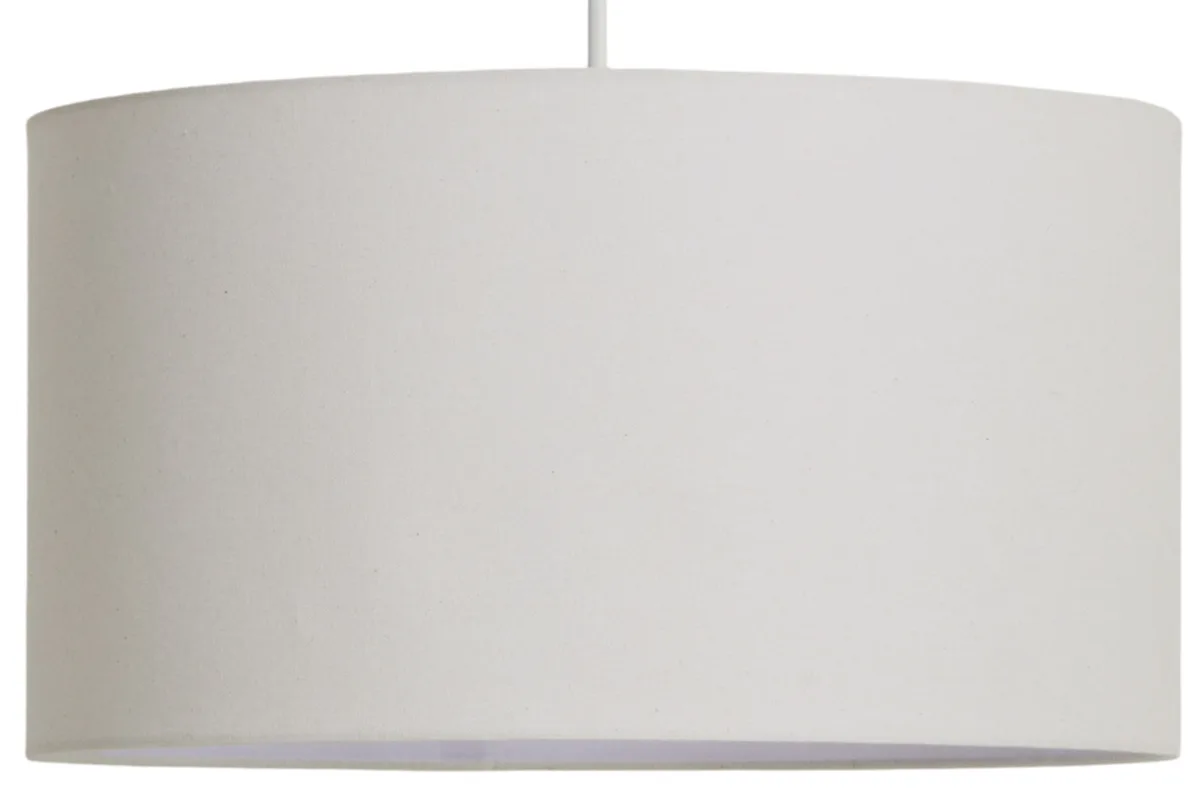 Kave Home Bílé bavlněné závěsné stínidlo Niani Ø45 cm
