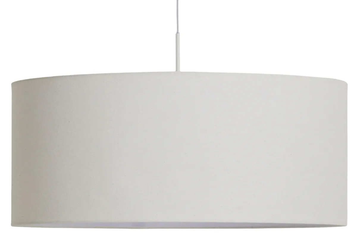 Kave Home Bílé bavlněné závěsné stínidlo Niani Ø60 cm