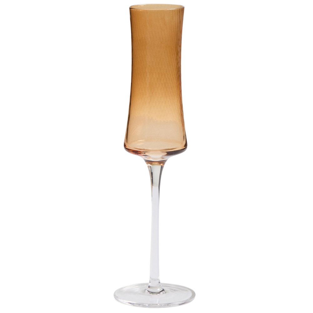 Kave Home Hnědá sklenička na sekt Alori 150 ml Kave Home