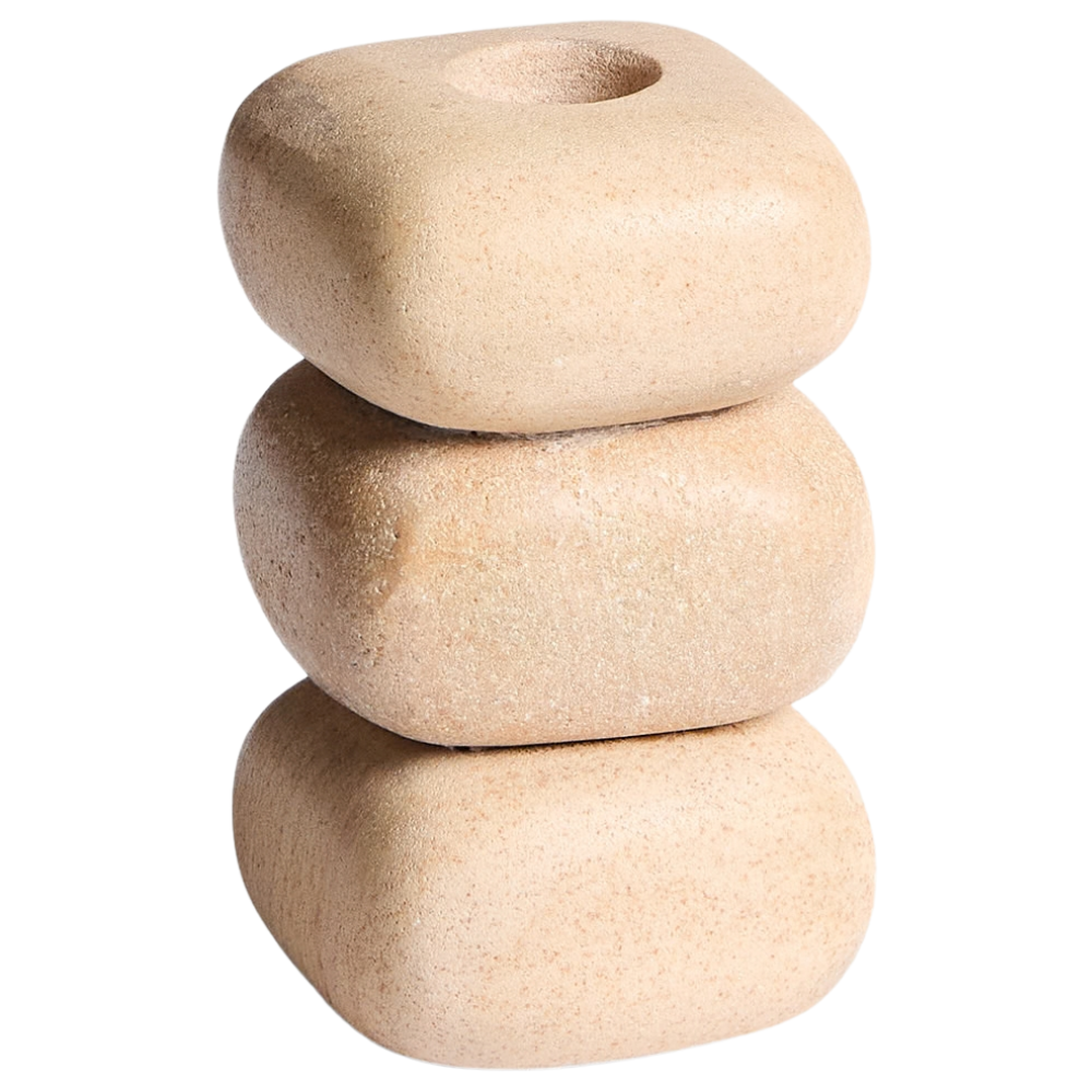 Kave Home Béžový mramorový svícen Liren 11 cm Kave Home