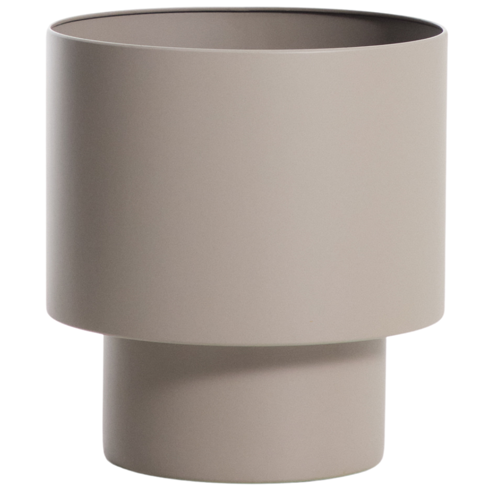 Kave Home Béžový kovový květináč Mash Ø28 cm Kave Home