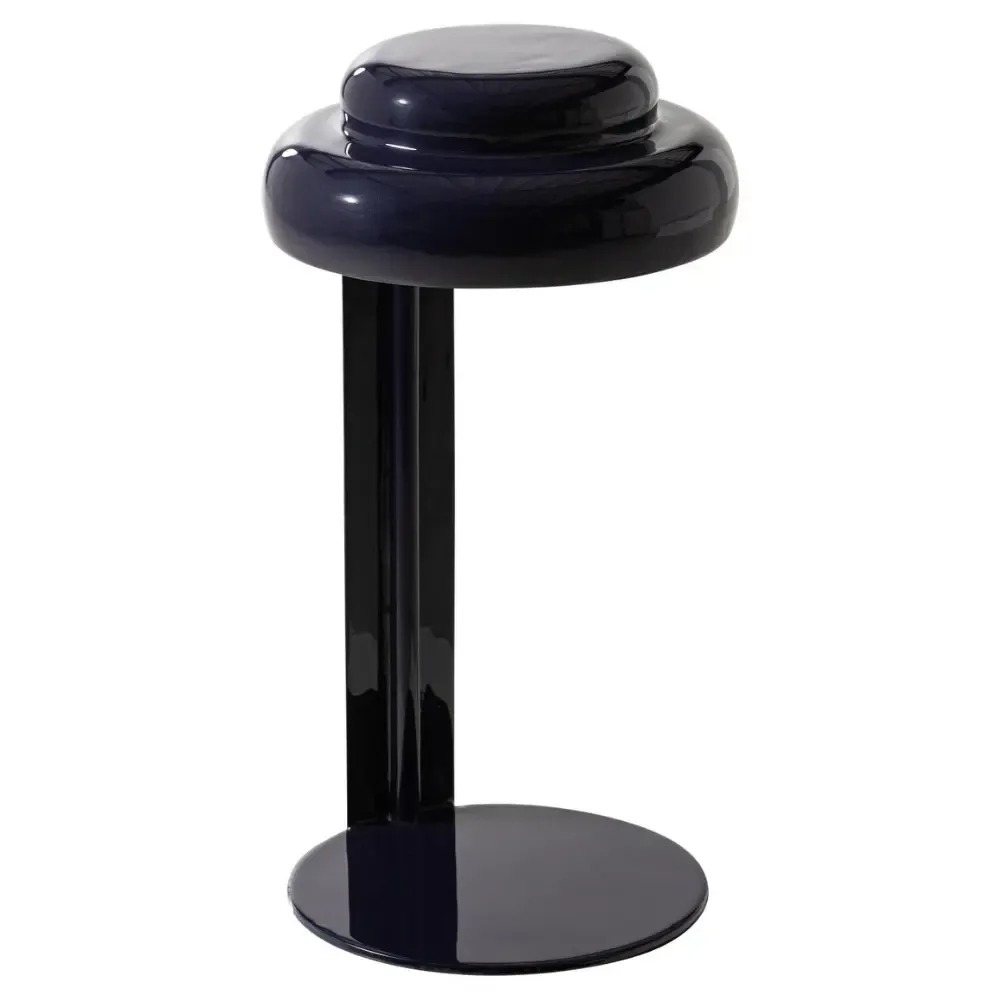 WOOOD Tmavě modrá kovová stolní lampa Rassy WOOOD