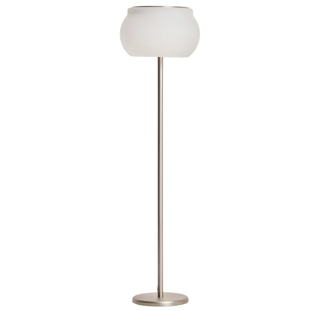 Kave Home Stříbrná kovová stojací LED lampa Leruna 146 cm