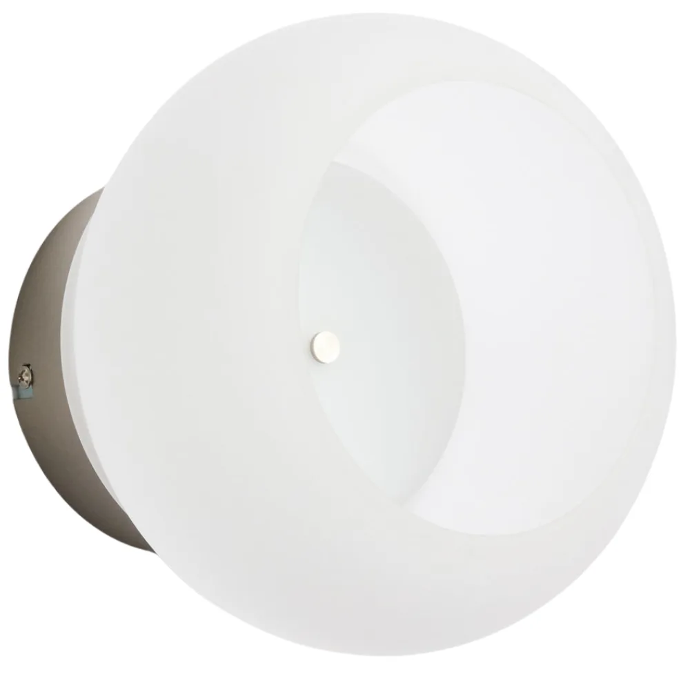Kave Home Stříbrné kovové nástěnné LED světlo Leruna Ø20 cm