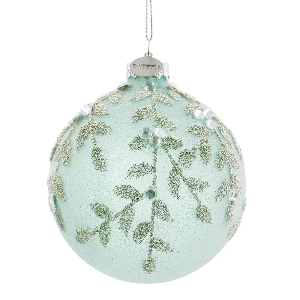 Bizzotto Set šesti vánočních ozdob Leafglow Ø8 cm