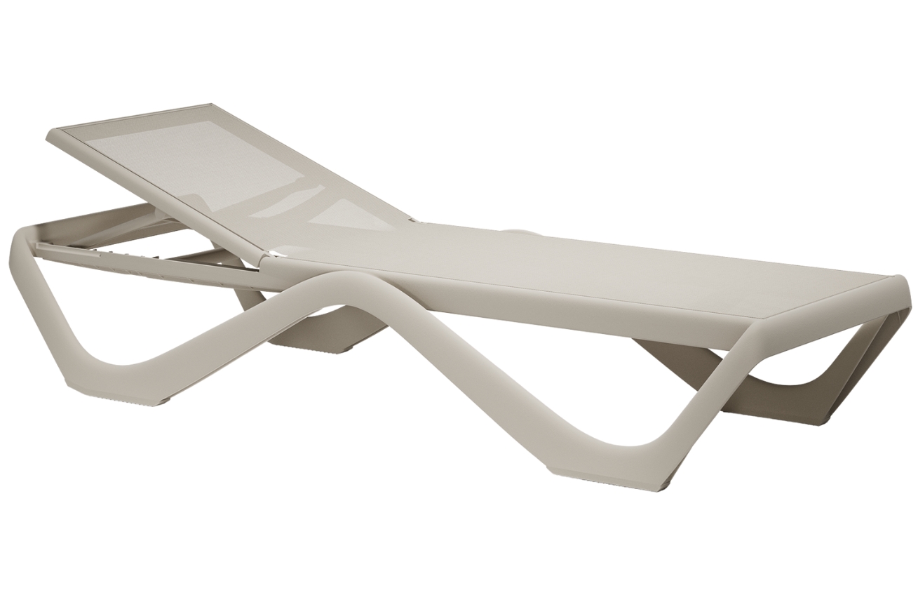VONDOM Béžové plastové zahradní lehátko LOVE – vystavený kus VONDOM