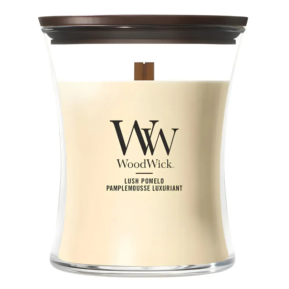 WoodWick Malá vonná svíčka WoodWick, Lush Pomelo