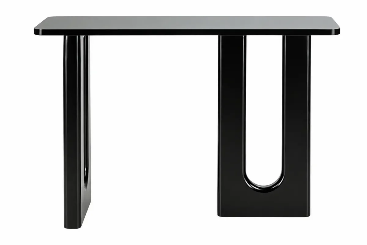 NovaNook Černý lakovaný toaletní stolek Richi 120 x 40 cm NovaNook