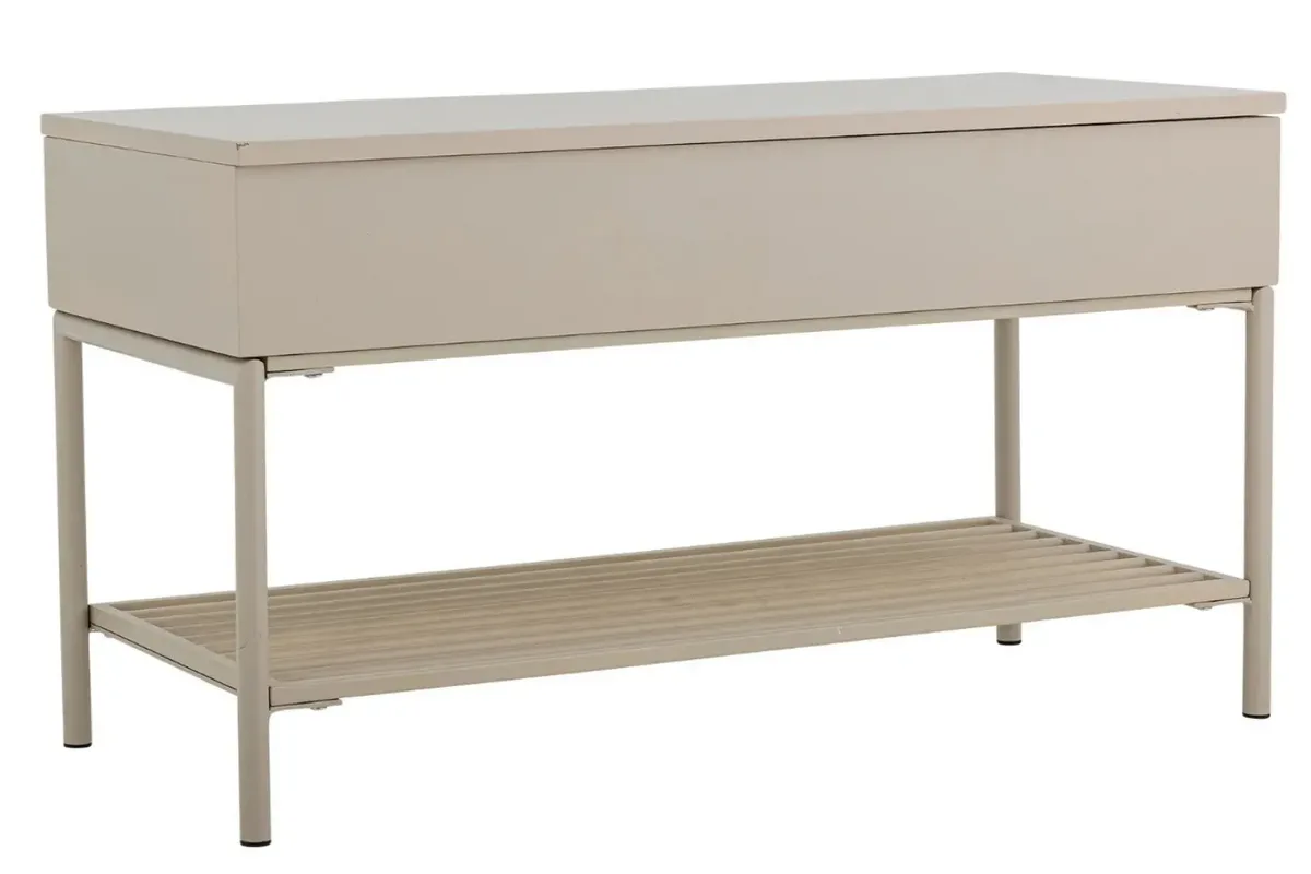 Bloomingville Béžová lakováná lavice Aveline 80 cm s úložným prostorem