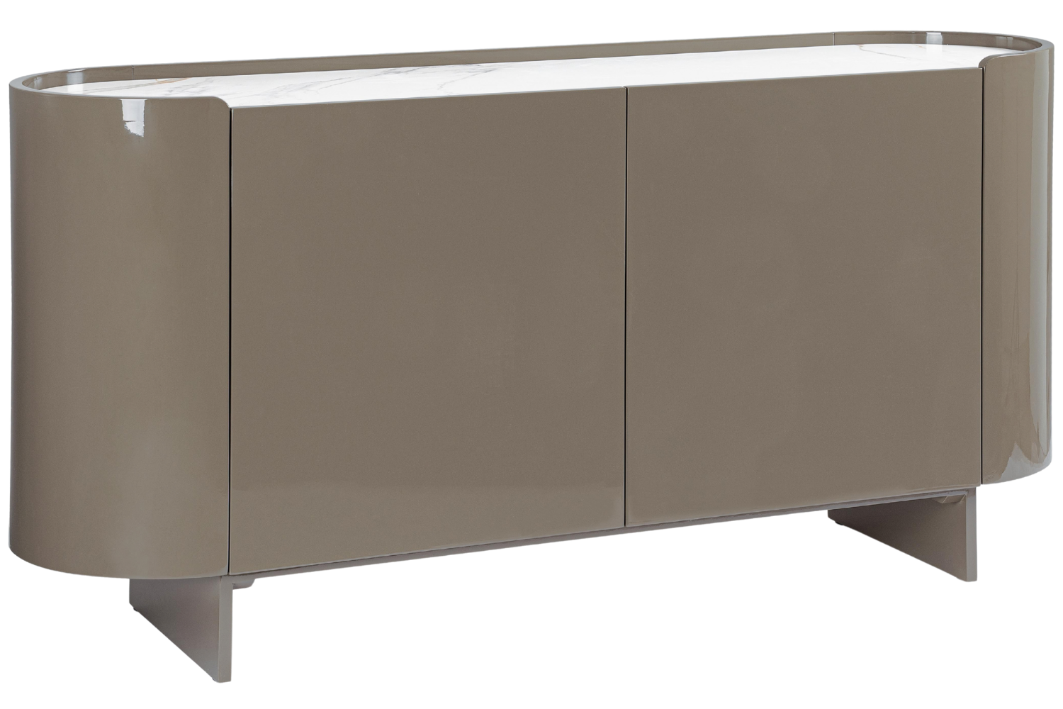 Bizzotto Hnědošedá komoda Otilia 160 x 45 cm s keramickou deskou Bizzotto