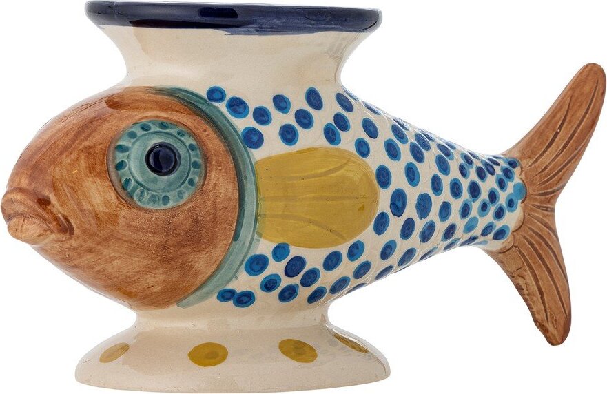 Ručně malovaná váza z kameniny (výška 15 cm) Nobu – Bloomingville Bloomingville