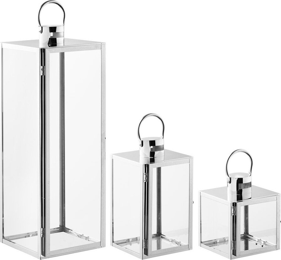 Skleněná lucerna 3 ks (výška 60 cm) Pota – House Nordic House Nordic